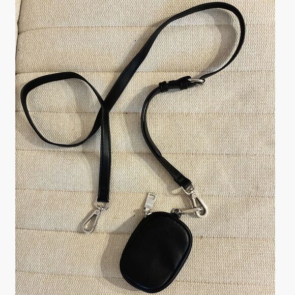 Steve Madden Black Airpods Case with Crossbody Strap - Picture 1 of 5